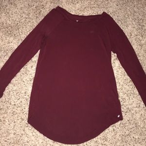 Maroon long sleeve shirt